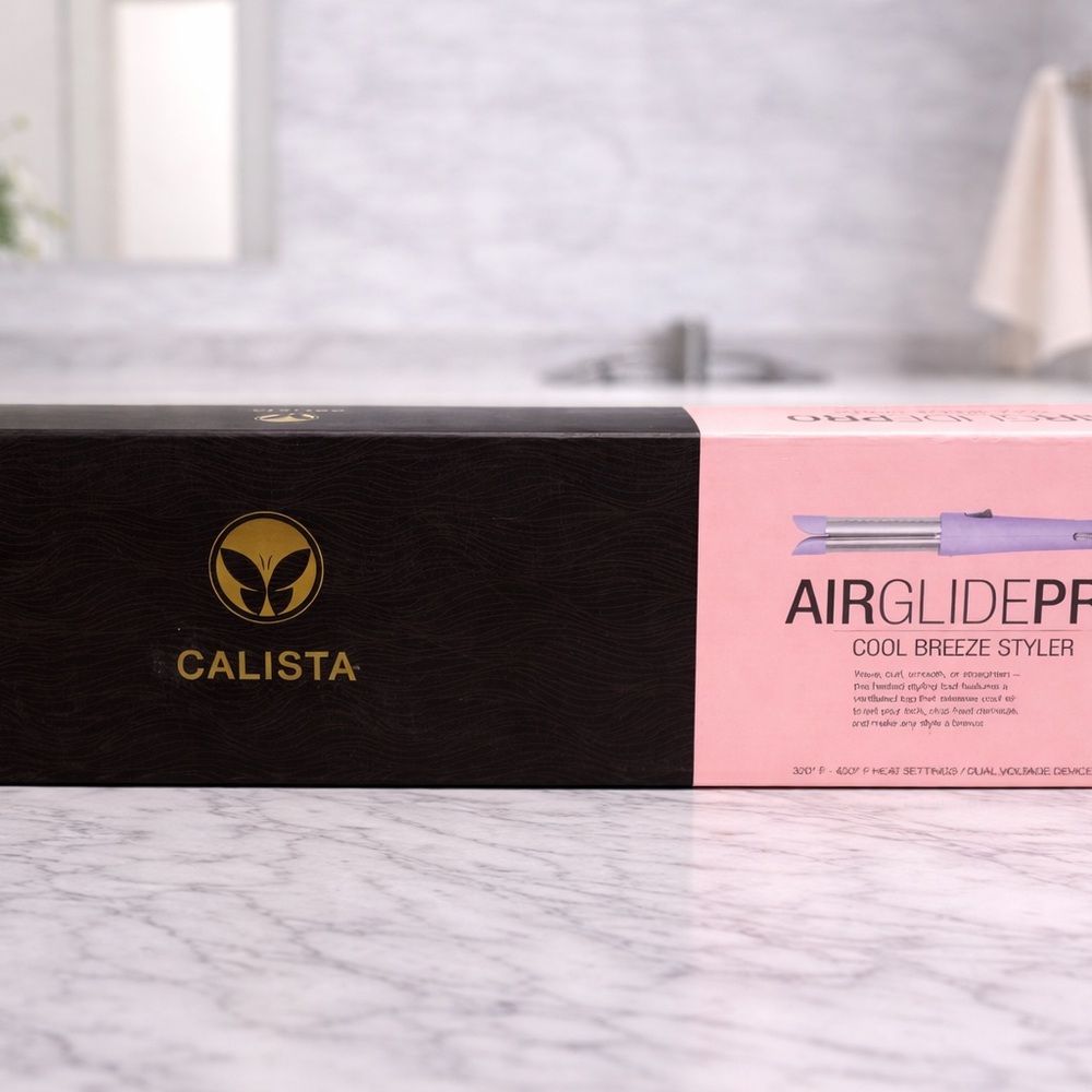 New Calista AirGlide Pro Cool Breeze Styler in lavender CURL OR STRAIGHTEN